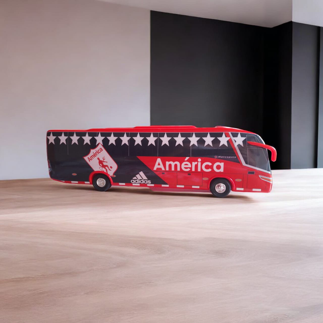 🏆 Bus a escala del America de Cali miniatura de Colección – Diseño Exclusivo 🚌⚽