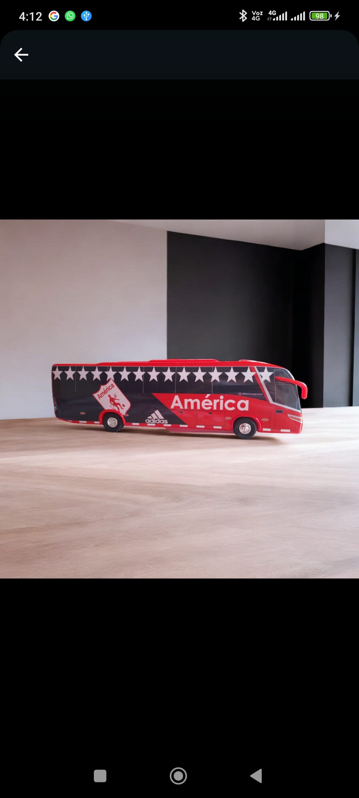 🏆 Bus a escala del America de Cali miniatura de Colección – Diseño Exclusivo 🚌⚽